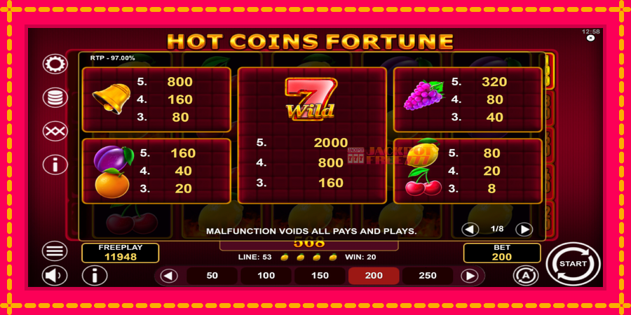 Hot Coins Fortune автомат со уникатна механика, слика 5