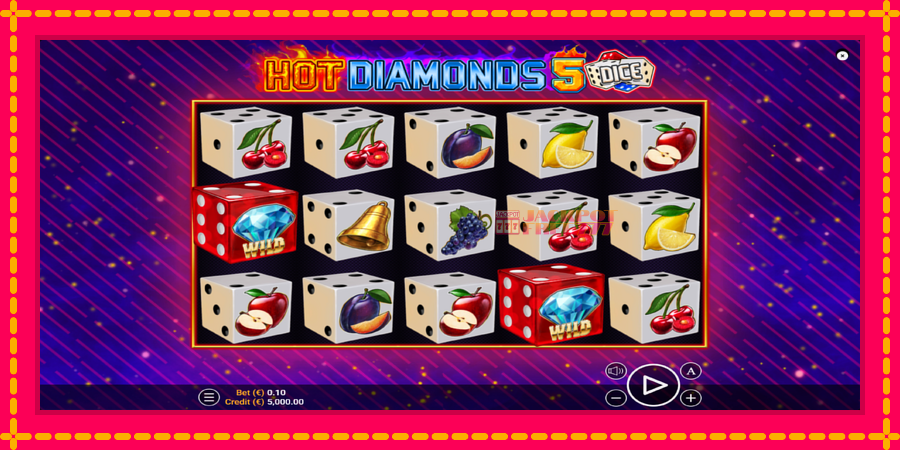 Hot Diamonds 5 Dice автомат со уникатна механика, слика 1