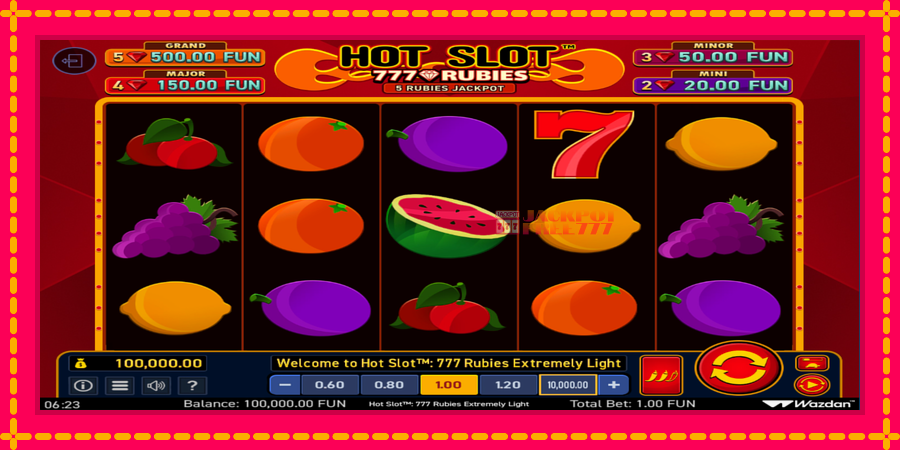 Hot Slot 777 Rubies Extremely Light автомат со уникатна механика, слика 2