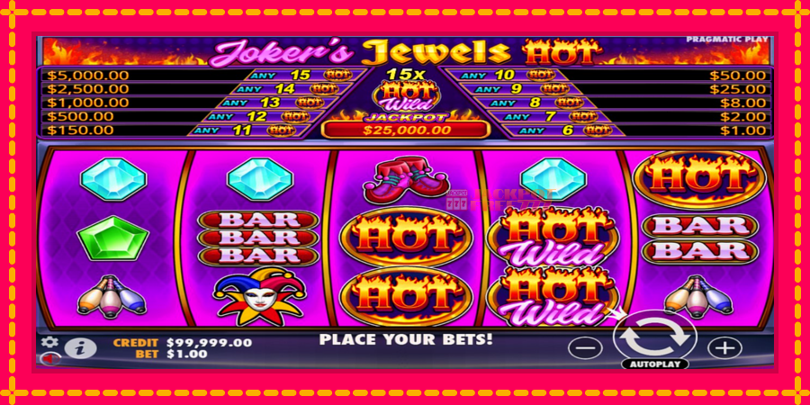 Jokers Jewels Hot автомат со уникатна механика, слика 1