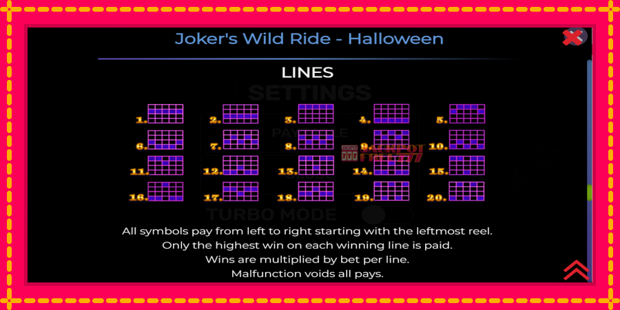 Jokers Wild Ride Halloween автомат со уникатна механика, слика 7