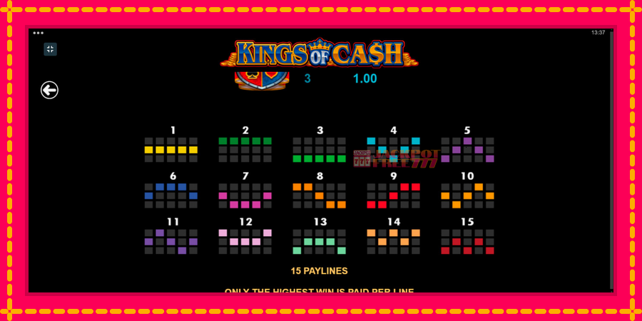 Kings of Cash автомат со уникатна механика, слика 7