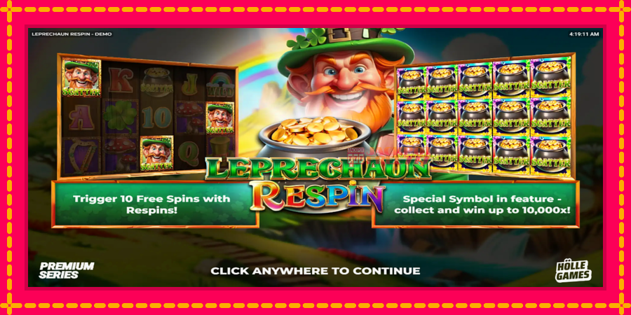 Leprechaun Respin автомат со уникатна механика, слика 1