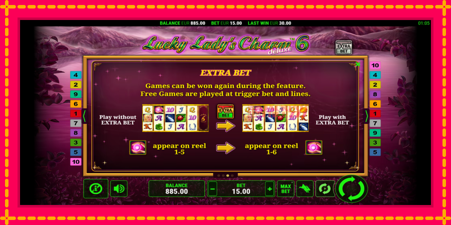 Lucky Ladys Charm Deluxe 6 автомат со уникатна механика, слика 7