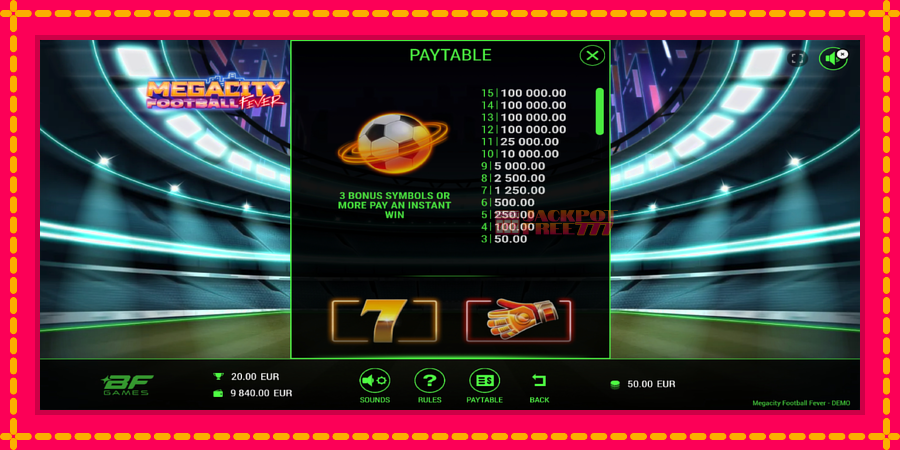 Megacity Football Fever автомат со уникатна механика, слика 5