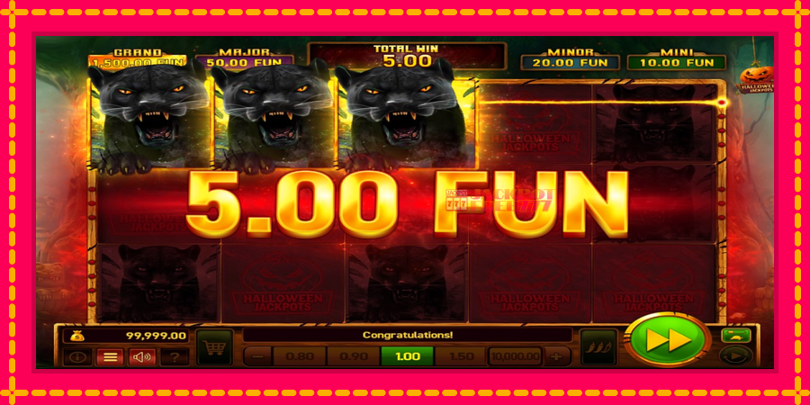 Mighty Wild: Panther Grand Gold Edition Halloween Jackpots автомат со уникатна механика, слика 4