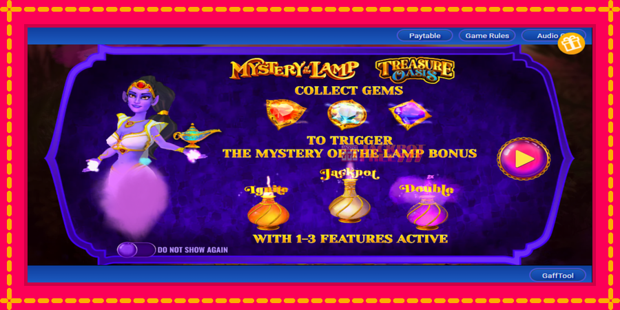 Mystery of the Lamp Treasure Oasis автомат со уникатна механика, слика 1