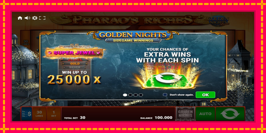 Pharaos Riches Golden Nights автомат со уникатна механика, слика 1