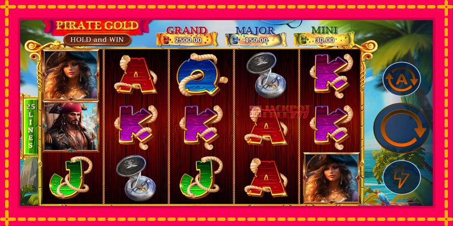 Pirate Gold Hold and Win автомат со уникатна механика, слика 2