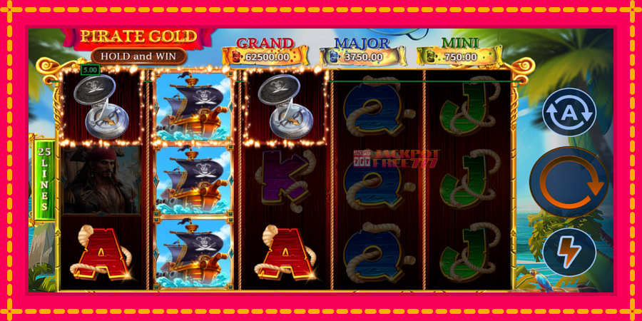 Pirate Gold Hold and Win автомат со уникатна механика, слика 3