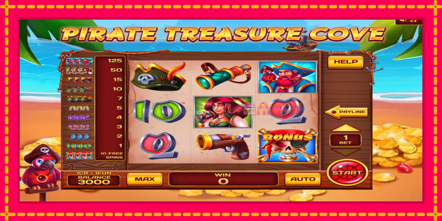 Pirate Treasure Cove 3x3 автомат со уникатна механика, слика 1