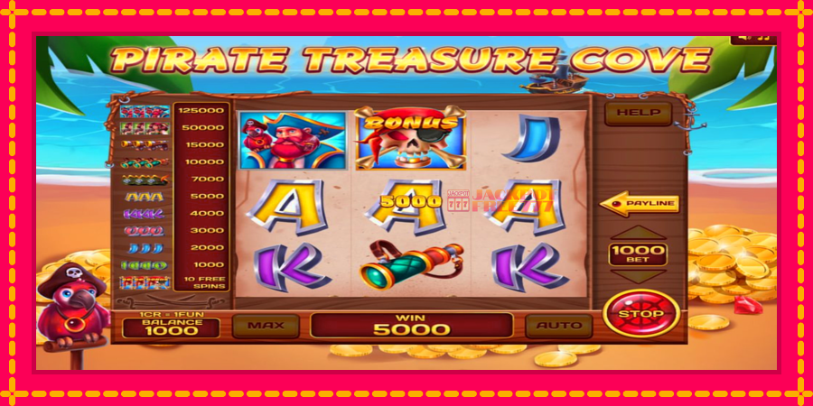 Pirate Treasure Cove 3x3 автомат со уникатна механика, слика 2