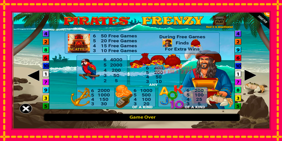 Pirates Frenzy автомат со уникатна механика, слика 6