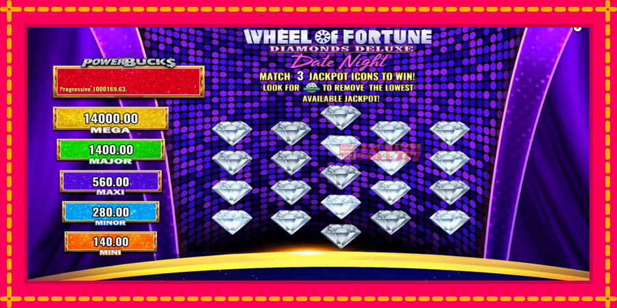 PowerBucks Wheel of Fortune Diamonds Deluxe Date Night автомат со уникатна механика, слика 4