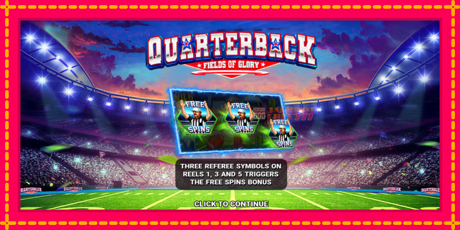 Quarterback Fields of Glory автомат со уникатна механика, слика 1