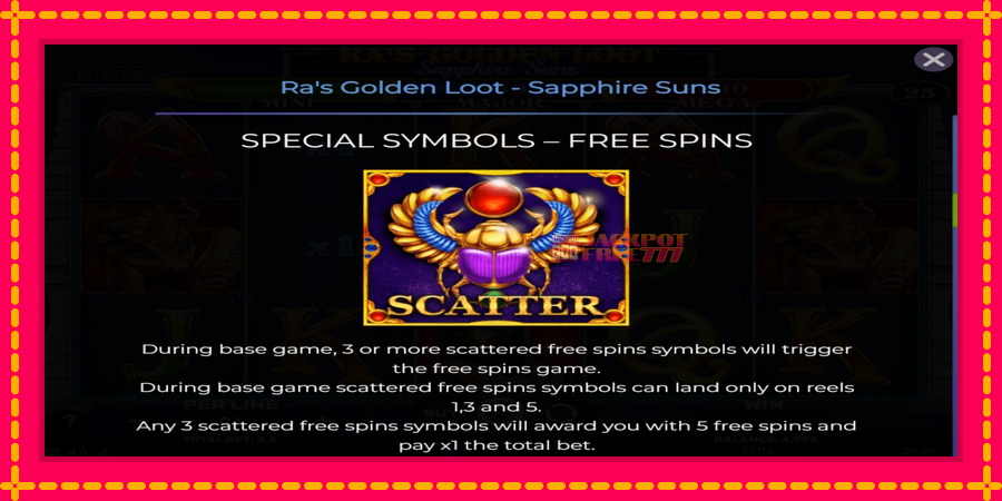 Ras Golden Loot - Sapphire Suns автомат со уникатна механика, слика 4