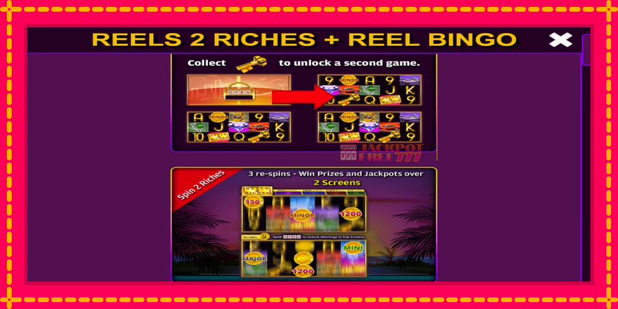 Reels 2 Riches with Reel Bingo автомат со уникатна механика, слика 4