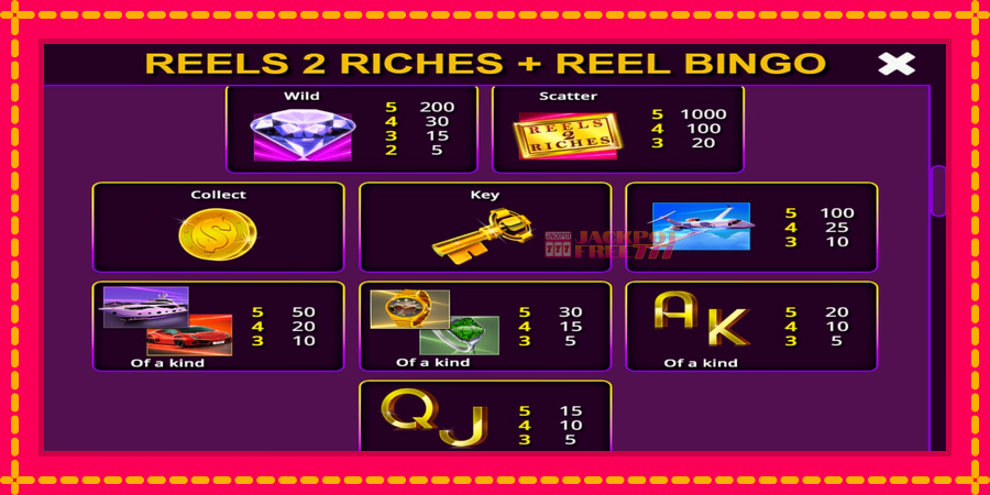 Reels 2 Riches with Reel Bingo автомат со уникатна механика, слика 6