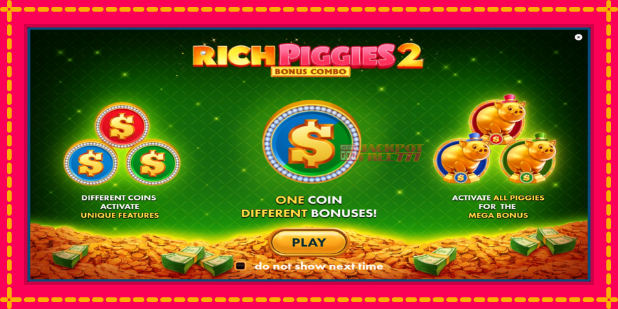 Rich Piggies 2: Bonus Combo автомат со уникатна механика, слика 1