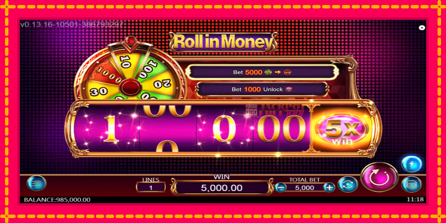 Roll in Money автомат со уникатна механика, слика 3