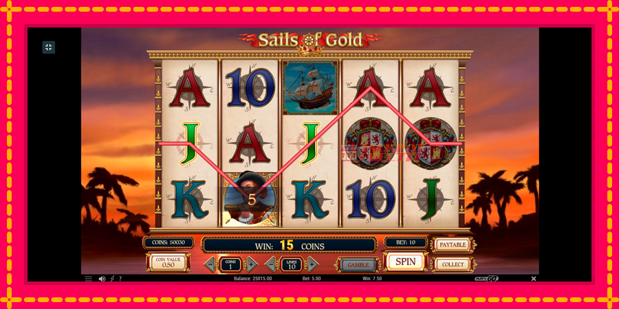 Sails of Gold автомат со уникатна механика, слика 6