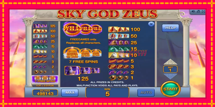 Sky God Zeus 3x3 автомат со уникатна механика, слика 7