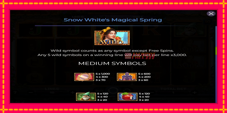 Snow Whites Magical Spring автомат со уникатна механика, слика 5