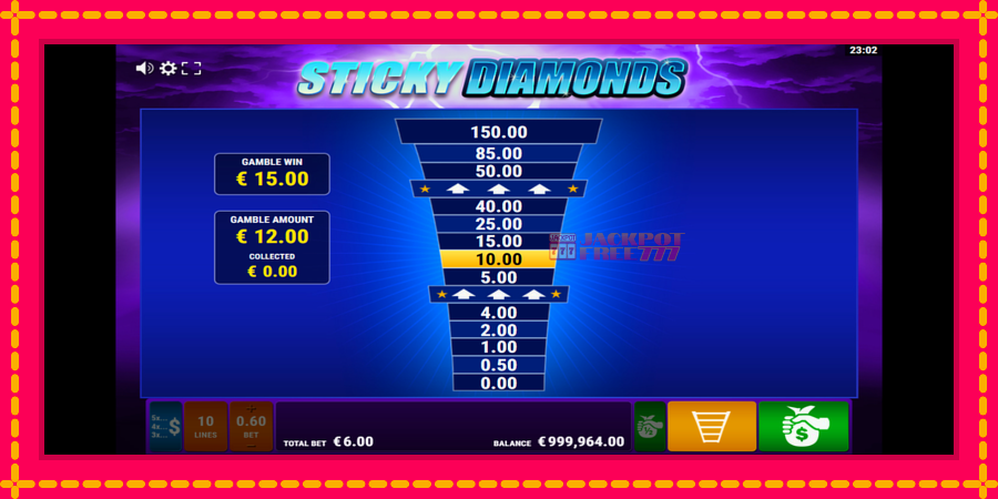 Sticky Diamonds автомат со уникатна механика, слика 4