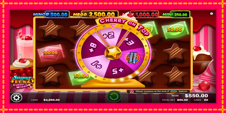 Sugar Frenzy Cherry Wheel автомат со уникатна механика, слика 4