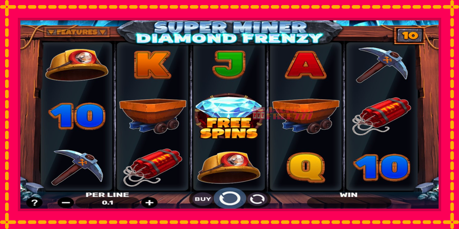 Super Miner - Diamond Frenzy автомат со уникатна механика, слика 1