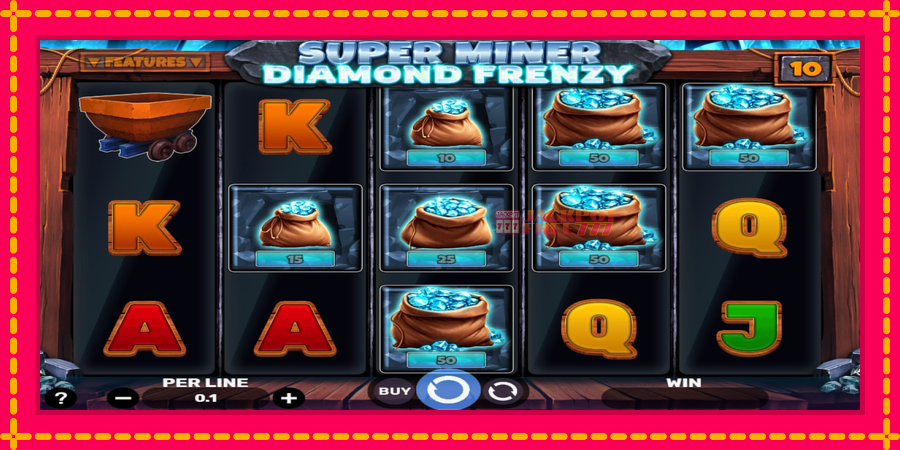 Super Miner - Diamond Frenzy автомат со уникатна механика, слика 2