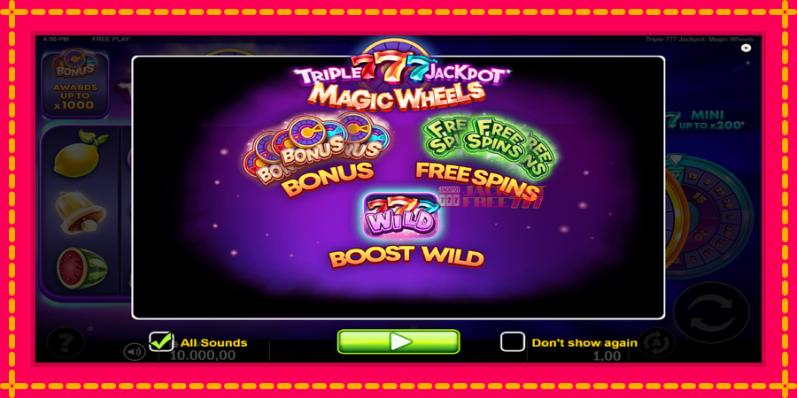 Triple 777 Jackpot Magic Wheels автомат со уникатна механика, слика 1