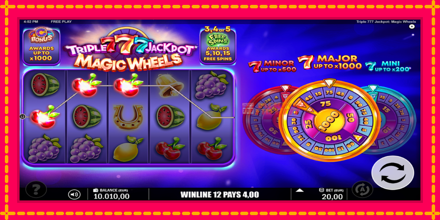 Triple 777 Jackpot Magic Wheels автомат со уникатна механика, слика 4