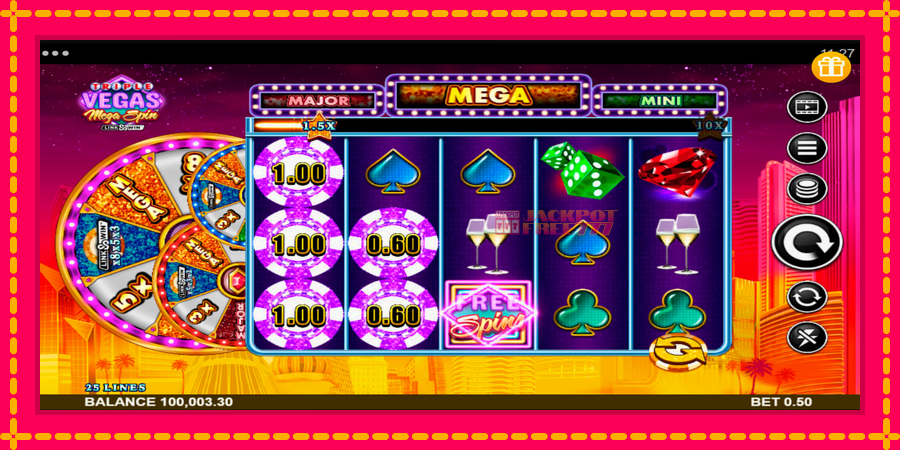 Triple Vegas Mega Spin автомат со уникатна механика, слика 3