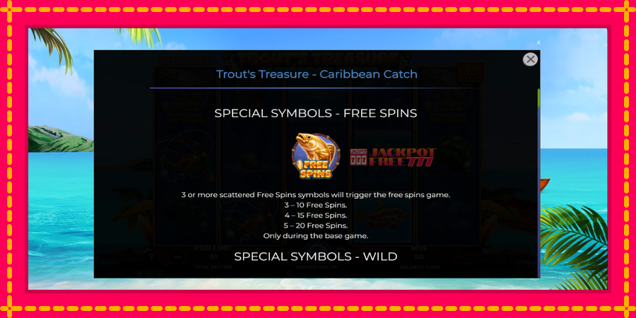 Trouts Treasure Caribbean Catch автомат со уникатна механика, слика 5