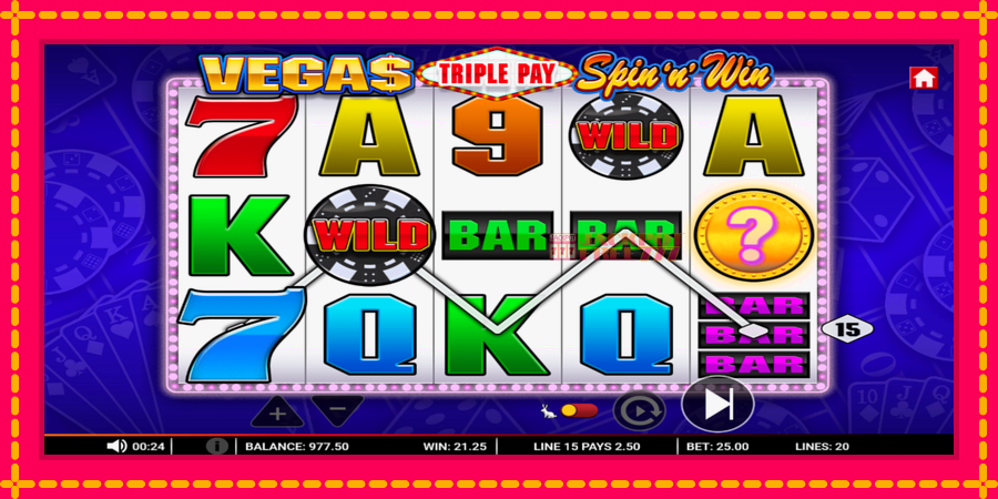 Vegas Triple Pay Spin n Win автомат со уникатна механика, слика 2