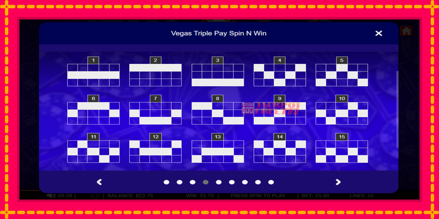 Vegas Triple Pay Spin n Win автомат со уникатна механика, слика 5