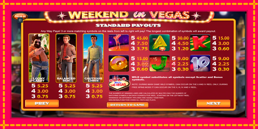 Weekend In Vegas автомат со уникатна механика, слика 6