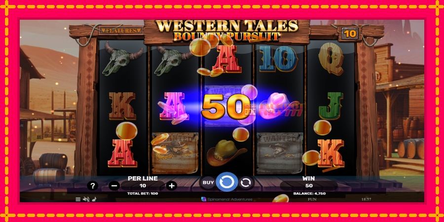 Western Tales - Bounty Pursuit автомат со уникатна механика, слика 3