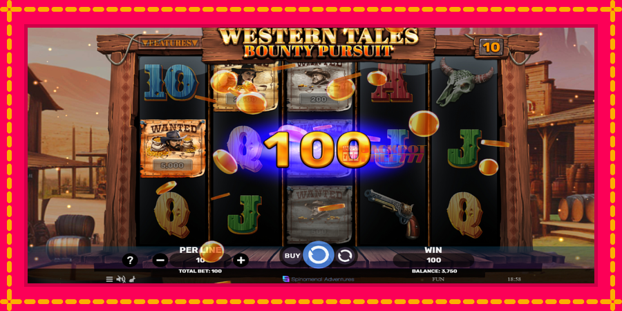 Western Tales - Bounty Pursuit автомат со уникатна механика, слика 4