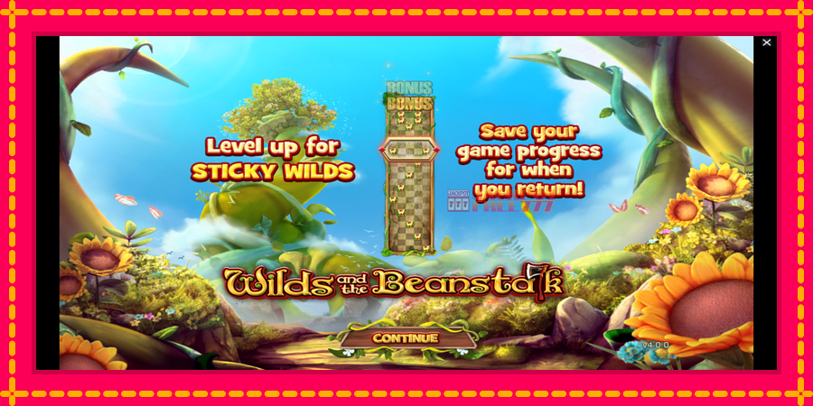 Wilds and the Beanstalk автомат со уникатна механика, слика 1