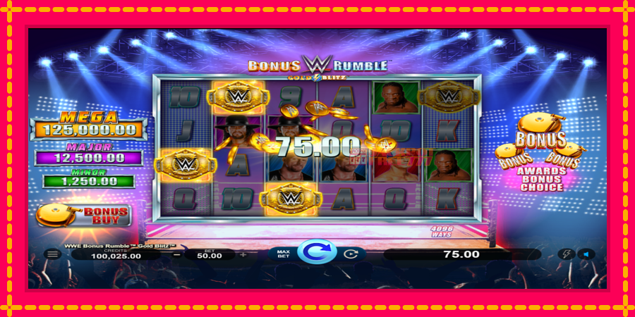 WWE Bonus Rumble Gold Blitz автомат со уникатна механика, слика 2