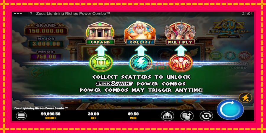 Zeus Lightning Riches Power Combo автомат со уникатна механика, слика 5